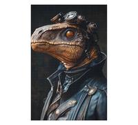 Puzzle pour Adultes 75x50cm/1000pcs Cool Steampunk Dinosaur Puzzles pour Adolescents : Jouets Anti-Stress, Amusants Et Humoristiques, Difficiles Et Stimulants 75x50cm/1000pcs