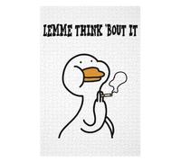Puzzle pour Adultes 75x50cm/1000pcs Cute Duck Smoking Casse-tête pour Adolescents, Jeu De Réflexion, Course De Vitesse Manuelle, Cadeaux Uniques d'anniversaire Et De Noël 75x50cm/1000pcs