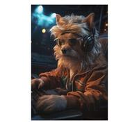 Puzzle pour Adultes 75x50cm/1000pcs Cute Gaming Dog Casse-tête pour Adolescents, Jeu De Réflexion, Course De Vitesse Manuelle, Cadeaux Uniques d'anniversaire Et De Noël 75x50cm/1000pcs