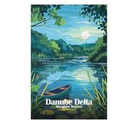 Puzzle pour Adultes 75x50cm/1000pcs Danube Delta Biosphere Reserve Romania Puzzles pour Adolescents : Jouets Anti-Stress, Amusants Et Humoristiques, Difficiles Et Stimulants 75x50cm/1000pcs