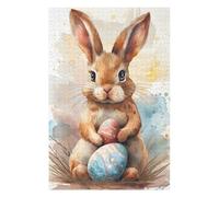 Puzzle pour Adultes 75x50cm/1000pcs Easter Bunny with Colorful Eggs Jeu De Puzzle pour Adultes, Casse-tête, Améliore La Mémoire, Cadeaux Uniques pour Les Anniversaires Et Noël 75x50cm/1000pcs