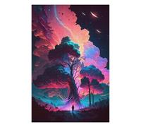 Puzzle pour Adultes 75x50cm/1000pcs Enchanted Cosmic Forest Puzzles pour Adultes - Décoration Murale - Découpe De Précision - Interaction Parent-Enfant 75x50cm/1000pcs