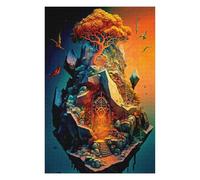 Puzzle pour Adultes 75x50cm/1000pcs Enchanted Floating Island Puzzles pour Adultes - Décoration Murale - Découpe De Précision - Interaction Parent-Enfant 75x50cm/1000pcs