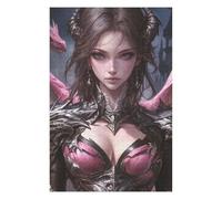 Puzzle pour Adultes 75x50cm/1000pcs Fantasy Dragon Armor Woman Jeu Manuel pour Adultes Décoration Idéale Interaction Parent-Enfant 75x50cm/1000pcs