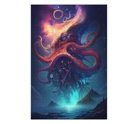 Puzzle pour Adultes 75x50cm/1000pcs Galactic Octopus Emergence Puzzles pour Adultes, Jouets Anti-Stress, Améliorent La Mémoire, Activités Amusantes À La Maison, 75x50cm/1000pcs