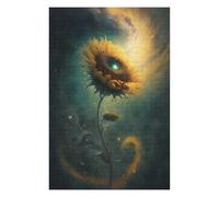 Puzzle pour Adultes 75x50cm/1000pcs Galactic Sunflower Puzzle pour Adultes - Jeux Relaxants, Décoration Murale, Activités Amusantes À La Maison, 75x50cm/1000pcs