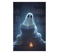 Puzzle pour Adultes 75x50cm/1000pcs Ghost in The Library Puzzles pour Adolescents : Jouets Anti-Stress, Amusants Et Humoristiques, Difficiles Et Stimulants 75x50cm/1000pcs