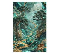 Puzzle pour Adultes 75x50cm/1000pcs Golden Jungle Path Puzzle pour Adultes Jeux Relaxants Assemblage De Motifs Cadeaux Uniques pour Anniversaire Et Noël 75x50cm/1000pcs