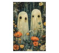 Puzzle pour Adultes 75x50cm/1000pcs Halloween Floral Night Puzzle Jeux Amusants Décoration Murale Cadeaux Uniques pour Anniversaire Et Noël 75x50cm/1000pcs