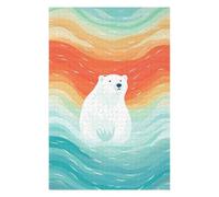 Puzzle pour Adultes 75x50cm/1000pcs Lost Polar Bear Puzzle pour Adultes Jeux Relaxants Assemblage De Motifs Cadeaux Uniques pour Anniversaire Et Noël 75x50cm/1000pcs