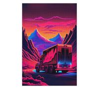 Puzzle pour Adultes 75x50cm/1000pcs Neon Desert Journey Puzzle De Réflexion pour Adultes, Jeu De Puzzle, Modèle À Assembler, Idéal comme Cadeau 75x50cm/1000pcs