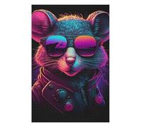 Puzzle pour Adultes 75x50cm/1000pcs Neon Mouse Sunglasses Art Puzzles pour Adultes - Décoration Murale - Découpe De Précision - Interaction Parent-Enfant 75x50cm/1000pcs