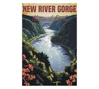 Puzzle pour Adultes 75x50cm/1000pcs New River Gorge National Park Puzzle pour Adultes Jeux Relaxants Anti-Stress Cadeaux Uniques pour Anniversaire Et Noël 75x50cm/1000pcs