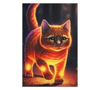 Puzzle pour Adultes 75x50cm/1000pcs Orange Light Cat Puzzle Jeux Amusants Décoration Murale Cadeaux Uniques pour Anniversaire Et Noël 75x50cm/1000pcs