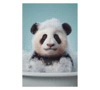 Puzzle pour Adultes 75x50cm/1000pcs Panda Cub in A Bubble Bath Puzzles pour Adultes Jeu Manuel Découpe De Précision Cadeaux Uniques pour Anniversaire Et Noël 75x50cm/1000pcs