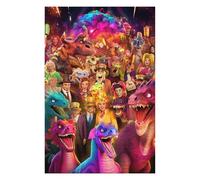 Puzzle pour Adultes 75x50cm/1000pcs Pièces Puzzle Dinosaur Carnival Celebration Puzzle pour Adultes Jeux Relaxants Cadeaux pour Femmes, Amis Et Famille 75x50cm/1000pcs