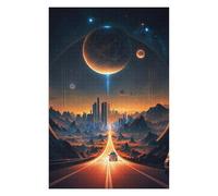 Puzzle pour Adultes 75x50cm/1000pcs Pièces Puzzle Interstellar Highway to The Future Puzzle pour Adultes Jeux Relaxants Cadeaux pour Femmes, Amis Et Famille 75x50cm/1000pcs