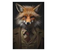 Puzzle pour Adultes 75x50cm/1000pcs Professor Einstein Fox Puzzle pour Adultes Jeux Relaxants Améliore La Mémoire Cadeaux Uniques pour Un Anniversaire Et Noël 75x50cm/1000pcs