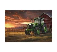 Puzzle pour Adultes 75x50cm/1000pcs Rustic Farm Scene with Tractor at Sunset Puzzle pour Adultes - Décoration Murale - Décoration Parfaite - Cadeaux Uniques d'anniversaire Et De Noël 75x50cm/1000pcs