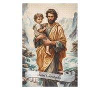 Puzzle pour Adultes 75x50cm/1000pcs Saint Christopher Puzzle pour Adultes - Jeux Relaxants, Décoration Murale, Activités Amusantes À La Maison, 75x50cm/1000pcs