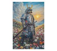 Puzzle pour Adultes 75x50cm/1000pcs Samurai in Flower Field Jeu Manuel pour Adultes Décoration Idéale Interaction Parent-Enfant 75x50cm/1000pcs