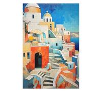 Puzzle pour Adultes 75x50cm/1000pcs Santorini Puzzle pour Adultes Jeux Relaxants Assemblage De Motifs Cadeaux Uniques pour Anniversaire Et Noël 75x50cm/1000pcs