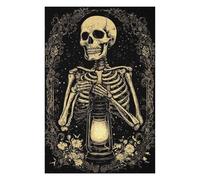 Puzzle pour Adultes 75x50cm/1000pcs Skeleton Holding Lantern Puzzle pour Adultes Jeux Amusants Course De Vitesse Manuelle Cadeaux Uniques pour Anniversaire Et Noël 75x50cm/1000pcs