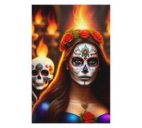 Puzzle pour Adultes 75x50cm/1000pcs Skull 53 Puzzles pour Adultes Jeu Manuel Découpe De Précision Cadeaux Uniques pour Anniversaire Et Noël 75x50cm/1000pcs