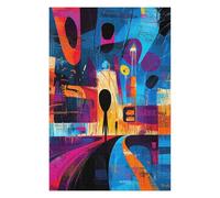 Puzzle pour Adultes 75x50cm/1000pcs The Scream Reimagined - Geometric Abstract Expressionism Puzzle pour Adultes Jeux Relaxants, Amusants Et Humoristiques Interaction Parent-Enfant 75x50cm/1000pcs