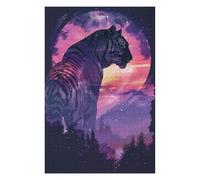 Puzzle pour Adultes 75x50cm/1000pcs Tiger Silhouette Galaxy Casse-tête pour Adolescents Jeu De Réflexion Analyse Et Logique Jeu Stimulant Cadeaux 75x50cm/1000pcs