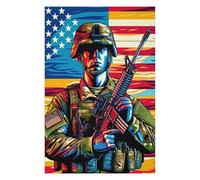 Puzzle pour Adultes 75x50cm/1000pcs United States Armed Force Puzzles pour Adultes Jeu Familial Difficile Jeu Stimulant Cadeaux 75x50cm/1000pcs