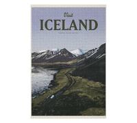 Puzzle pour Adultes 75x50cm/1000pcs Visit Iceland Puzzle pour Adultes Jeux Relaxants Assemblage De Motifs Cadeaux Uniques pour Anniversaire Et Noël 75x50cm/1000pcs