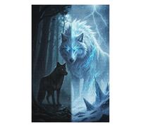 Puzzle pour Adultes 75x50cm/1000pcs Wolves in The Forest Light and Dark Puzzles pour Adolescents : Jouets Anti-Stress, Amusants Et Humoristiques, Difficiles Et Stimulants 75x50cm/1000pcs