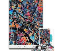 Puzzle pour Adultes Abstract London Map 1000pcs (52x38cm) Loisir | Un cadeau pour passionné de puzzles pour les journées cocooning, pour les loisirs en intérieur.