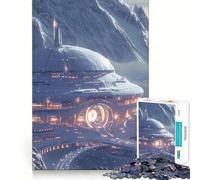 Puzzle pour Adultes Alpine Galactic Outpost,1000 pièces,Jeu de Stimulation Cognitive,sans Espace,Assemblage précis,Cadeau d'anniversaire,Casse-tête (38x26cm)