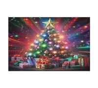 Puzzle pour Adultes Arbre de Noël 1000 Pièces Puzzle en Bois pour Adultes Et Enfants À Partir De 12 Ans Puzzle Éducatif Jeu Familial （75×50cm）