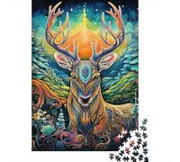 Puzzle pour Adultes Art Moose 1000 pièces Puzzle en Bois Puzzles pour Les 18 Ans Cadeau d'anniversaire de Noël 1000 pièces (75x50cm)