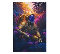 Puzzle pour Adultes Astronaut in Alien Garden -1 Puzzle pour Adultes - Jeu Manuel - Une Œuvre d'art - Idéal comme Cadeau pour Toute La Famille 75x50cm/1000pcs