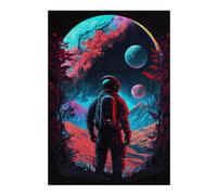 Puzzle pour Adultes Astronaut's Cosmic Journey -1 Puzzle pour Adultes - Jeu Manuel - Une Œuvre d'art - Idéal comme Cadeau pour Toute La Famille 38x26cm/1000pcs