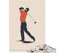Puzzle pour Adultes avec Illustration de Joueur de Golf, 1000 Pièces, Puzzle en Bois pour Adultes de Plus de 18 Ans, Puzzle Impossible de 1000 Pièces (75x50cm)