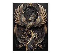 Puzzle pour Adultes avec Motif Apex Golden Phoenix, 500 PCS