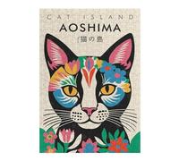 Puzzle pour Adultes avec Motif Cat Island Aoshima, 300 PCS