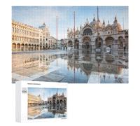 Puzzle pour Adultes avec Motif High Tide in San Marco, Format 1000 PCS