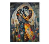 Puzzle pour Adultes avec Motif Modern Cubist Vision of The Kiss, Format 500 PCS
