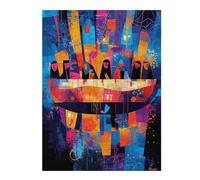 Puzzle pour Adultes avec Motif The Last Supper Reinterpreted - Abstract Geometric Expressionism, Format 500 PCS