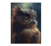 Puzzle pour Adultes avec Motif Tiny Brown Owls Gaze, 500 PCS