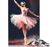 Puzzle pour Adultes Ballerine 500 pièces Puzzle en Bois Jeu Stimulant pour Adultes 500 pièces (52x38cm)