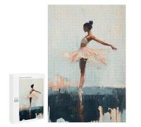 Puzzle pour Adultes Ballet Dancer in Pink Tutu Abstract Ballerina Wall Art Puzzle Anti-Stress, pour Les Femmes Et Toute La Famille 1000 PCS