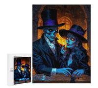 Puzzle pour Adultes Baron Samedi and Maman Brigitte in Gothic Setting Puzzle Anti-Stress, pour Les Femmes Et Toute La Famille 500 PCS