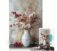 Puzzle pour Adultes Bouquet d'orchidées Blanches,1000 pièces,Puzzle Amusant et précis,découpe de Haute précision,Facile à Apprendre,pour Toute la Famille (38x26cm)